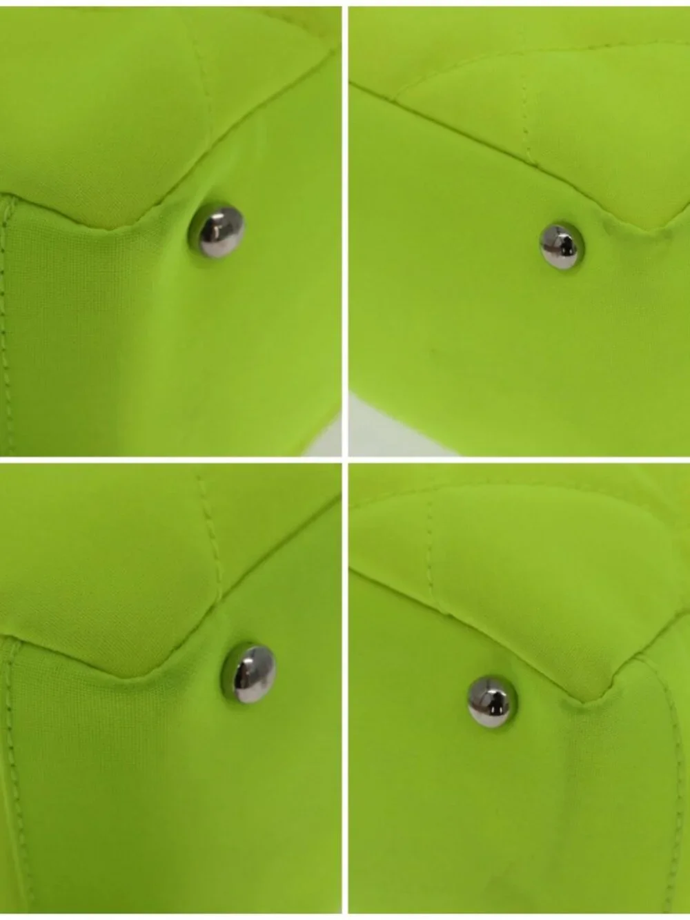CHANEL Paris Biarritz Tote PM Tote Bag Canvas Green Neon Green CC Auth BSZ633
